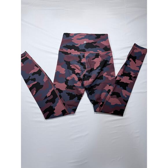Lululemon Wunder Under HR Tight 28" Camo Brier Rose - Size 4 - Picture 4 of 5